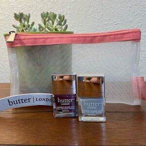 Butter London Patent Shine 10X Nail Lacquer Duo Pash & London Fog 0.2 Fl Oz Each